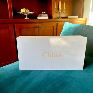 CHLOE WAVE LUXURY BLACK CALF LEATHER TALL BOOTS WITH WAVE HEEL SIZE 38.5